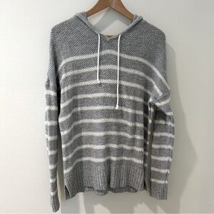 Women’s striped hooded sweater sz Large